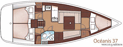 Segelyacht Oceanis 37 - 3-Kabinen-Version Yachtcharter-Version